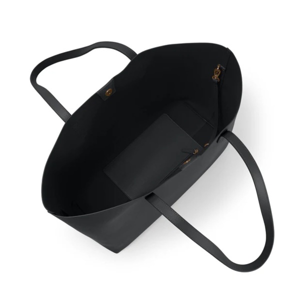 Leatherology Belmont Black Leather Tote - Picture 2 of 4